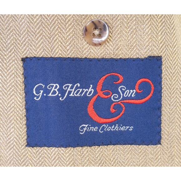 SAMUELSOHN Sport Coat Jacket Blazer 3-Button Sz 46R Silk/Linen/Wool Herringbone - Picture 11 of 14